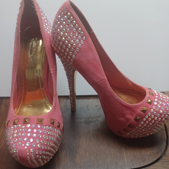 Womens Rhinestone Chrystal heels - Picture 3 of 6